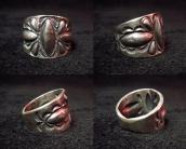 Chris Billie Tufa Cast Repousse & Stamped Silver Ring  JP26