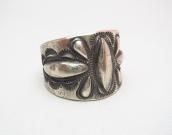 Chris Billie Tufa Cast Repousse & Stamped Silver Ring  JP26