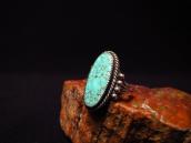 Vintage Navajo Silver Ring w/Gem Grade #8 Turquoise  c.1945～