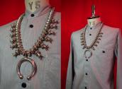Vintage Heavy Squash Blossom Naja Necklace  c.1960