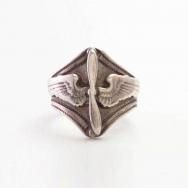 Atq【Prop & Wings/U.S. Air Corps】Navajo Silver Ring c.1940～