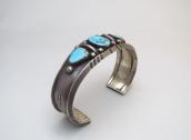 Vintage Navajo Gem Grade #8 Turquoise Cuff Bracelet  c.1950～