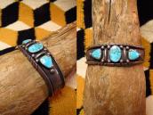 Vintage Navajo Gem Grade #8 Turquoise Cuff Bracelet  c.1950～