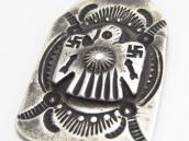 Antique 卍 Stamped Thunderbird Tag Pendant Necklace  c.1920～