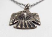 Antique 卍 Stamped Thunderbird Small Fob Necklace  c.1930