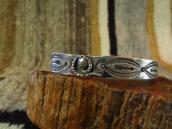 Antique Snake Applique Ingot Silver Cuff Bracelet  c.1930～