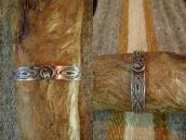 Antique Snake Applique Ingot Silver Cuff Bracelet  c.1930～