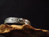 Antique Snake Applique Ingot Silver Cuff Bracelet  c.1930～