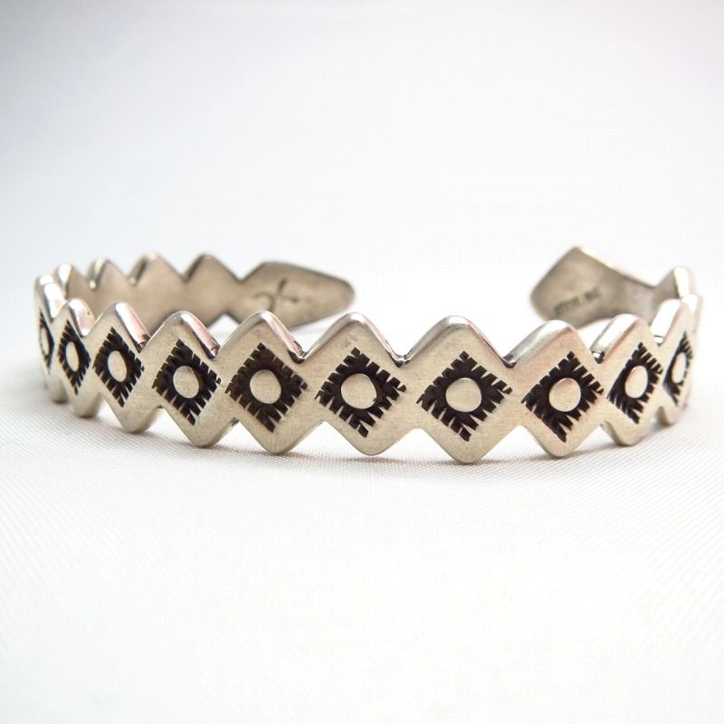 Cippy CrazyHorse Cochiti Snake Shape Stamped Cuff