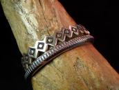 Cippy CrazyHorse Cochiti Snake Shape Stamped Cuff