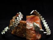 Cippy CrazyHorse Cochiti Snake Shape Stamped Cuff