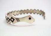 Cippy CrazyHorse Cochiti Snake Shape Stamped Cuff