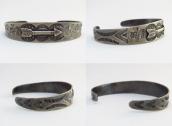 Antique ➸ Patch & 卍Thunderbird Stamped Cuff Bracelet c.1925～