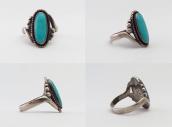 Vintage 【BELL TRADING POST】 Silver Women's Ring w/TQ c.1940～