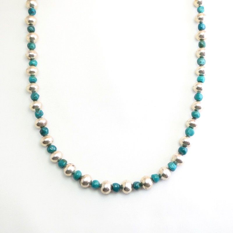 Vintage Navajo Pearl & Turquoise Bead Necklace  c.1965～