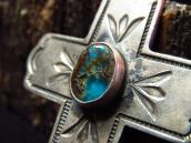 Al Somers Stamped Ingot Silver Cross Fob w/BisbeeTQ Necklace