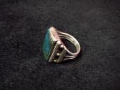 Vintage Square High Grade Lone Mt. Turquoise Ring  c.1940