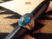 【Julian Lovato】Kewa Silver Ring w/Hi-Grade Persian Turquoise