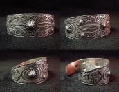Antique 【GARDEN OF THE GODS】 Silver Cuff Bracelet  c.1940