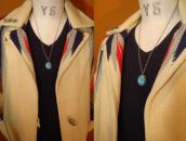 Vintage Navajo Pilot Mountain Turquoise Fob Necklace c.1970～