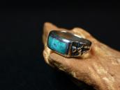 Vintage Navajo or Pueblo Turquoise Inlay Men's Ring  c.1945～