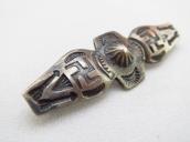 Antique 卍 & Arrow Stamped Small Pin Brooch  c.1930