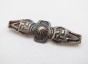 Antique 卍 & Arrow Stamped Small Pin Brooch  c.1930