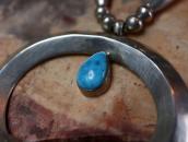 Vtg Navajo HandMade Silver Bead Necklace w/Cast Naja c.1960～