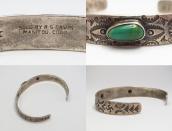 Antique 【R.S. DAVIS】 卍 Stamped Silver Cuff Bracelet  c.1930