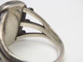 Vintage Navajo Men's Silver Ring w/Black Agate  c.1955～