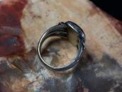 Vintage Navajo Men's Silver Ring w/Black Agate  c.1955～