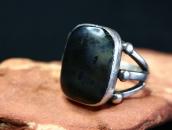 Vintage Navajo Men's Silver Ring w/Black Agate  c.1955～