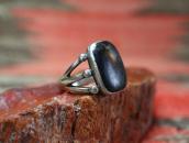 Vintage Navajo Men's Silver Ring w/Black Agate  c.1955～