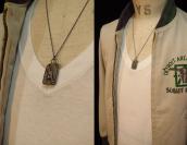 Antique ➸ Thunderbird Patch Tag Pendant Necklace  c.1930～