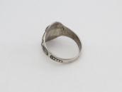 Atq Navajo 卍 Applique & Asymmetry Stamped Silver Ring c.1930