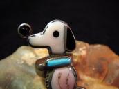 Zuni Vintage Channel Inlay Pink Snoopy Silver Ring  c.1960～