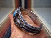 Antique 3 Triangle Wire Cuff Bracelet w/High Grade TQ  c1940