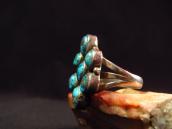 Vintage Navajo Cluster Ring w/Gem Turquoise  c.1960～