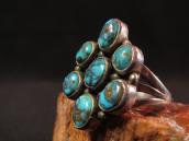 Vintage Navajo Cluster Ring w/Gem Turquoise  c.1960～