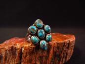 Vintage Navajo Cluster Ring w/Gem Turquoise  c.1960～