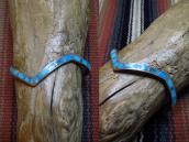 Vintage Zuni TQ Inlay Silver Zig Zag Cuff Bracelet  c.1950 1