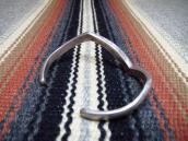 Vintage Zuni TQ Inlay Silver Zig Zag Cuff Bracelet  c.1950 2