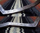 Vintage Zuni TQ Inlay Silver Zig Zag Cuff Bracelet  c.1950 2