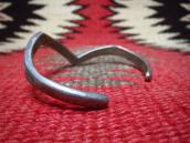 Vintage Zuni TQ Inlay Silver Zig Zag Cuff Bracelet  c.1950 2