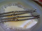 Vtg Navajo Hand Made Chain Necklace w/Cornflower Top c.1940～