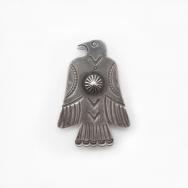 Antique Navajo Concho Applique & Stamped T-bird Pin c.1930～