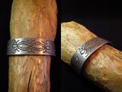 Antique Navajo Stamped Ingot Silver Cuff Bracelet  c.1925～