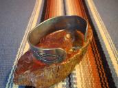 Antique Navajo Stamped Ingot Silver Cuff Bracelet  c.1925～