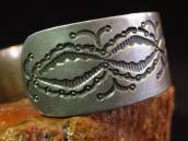 Antique Navajo Stamped Ingot Silver Cuff Bracelet  c.1925～
