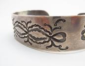 Antique Navajo Stamped Ingot Silver Cuff Bracelet  c.1925～